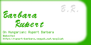 barbara rupert business card